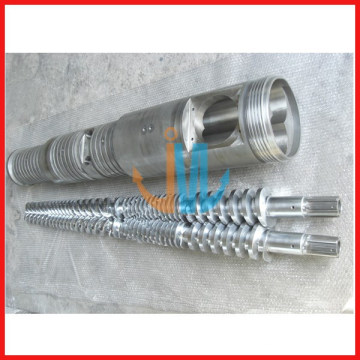 Extruder conical twin screw barrel / conical double screw and barrel